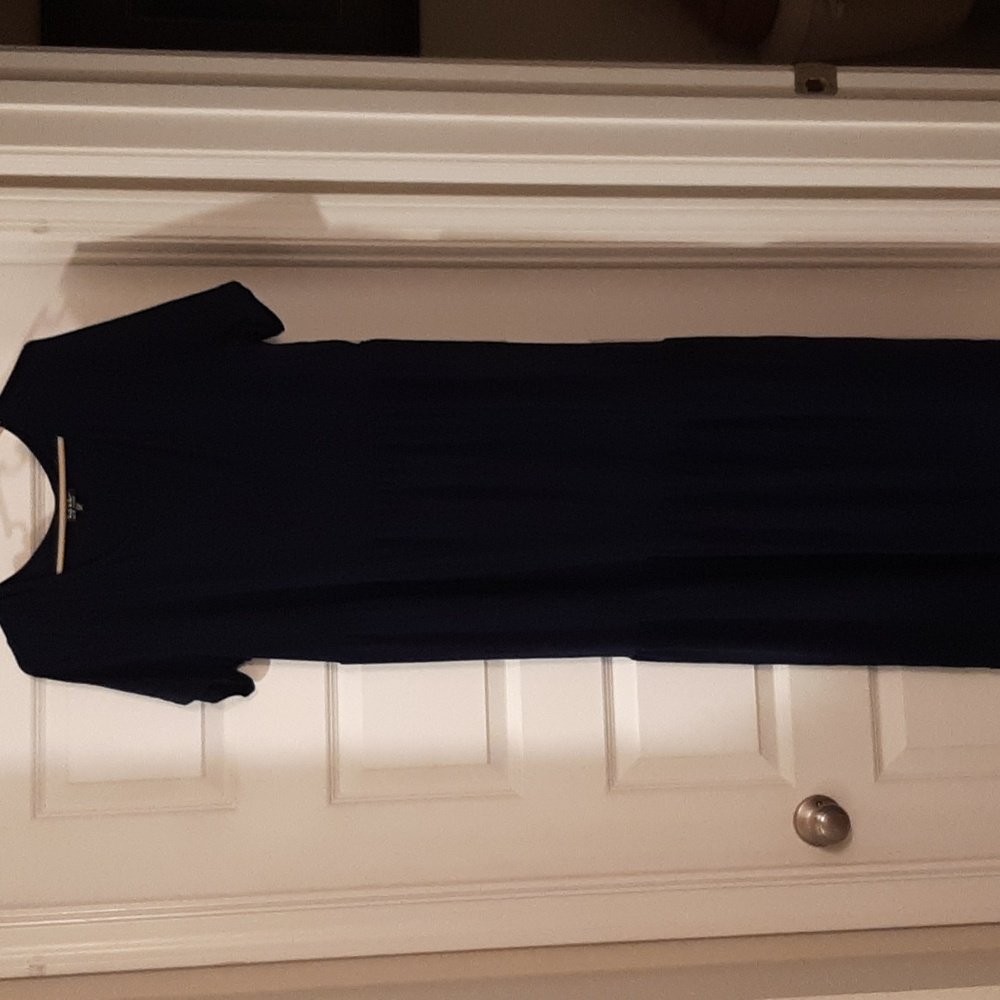 Nicole Miller Navy Blue Tiered Maxi Dress 2x - Picture 5 of 5